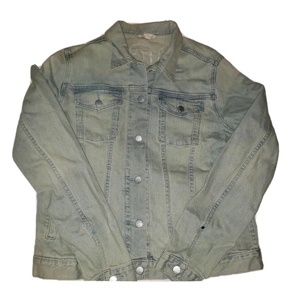 GAP 1969 Women's‎ Light Blue Denim Trucker Jacket Classic Size Large - Picture 1 of 6